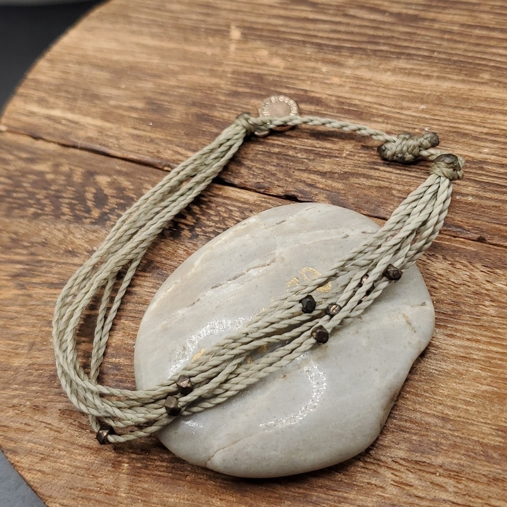 Pura vida army green twine bracelet trendy B3125